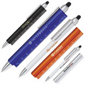 Plastic Click Action Stylus Pen with Ruler Body